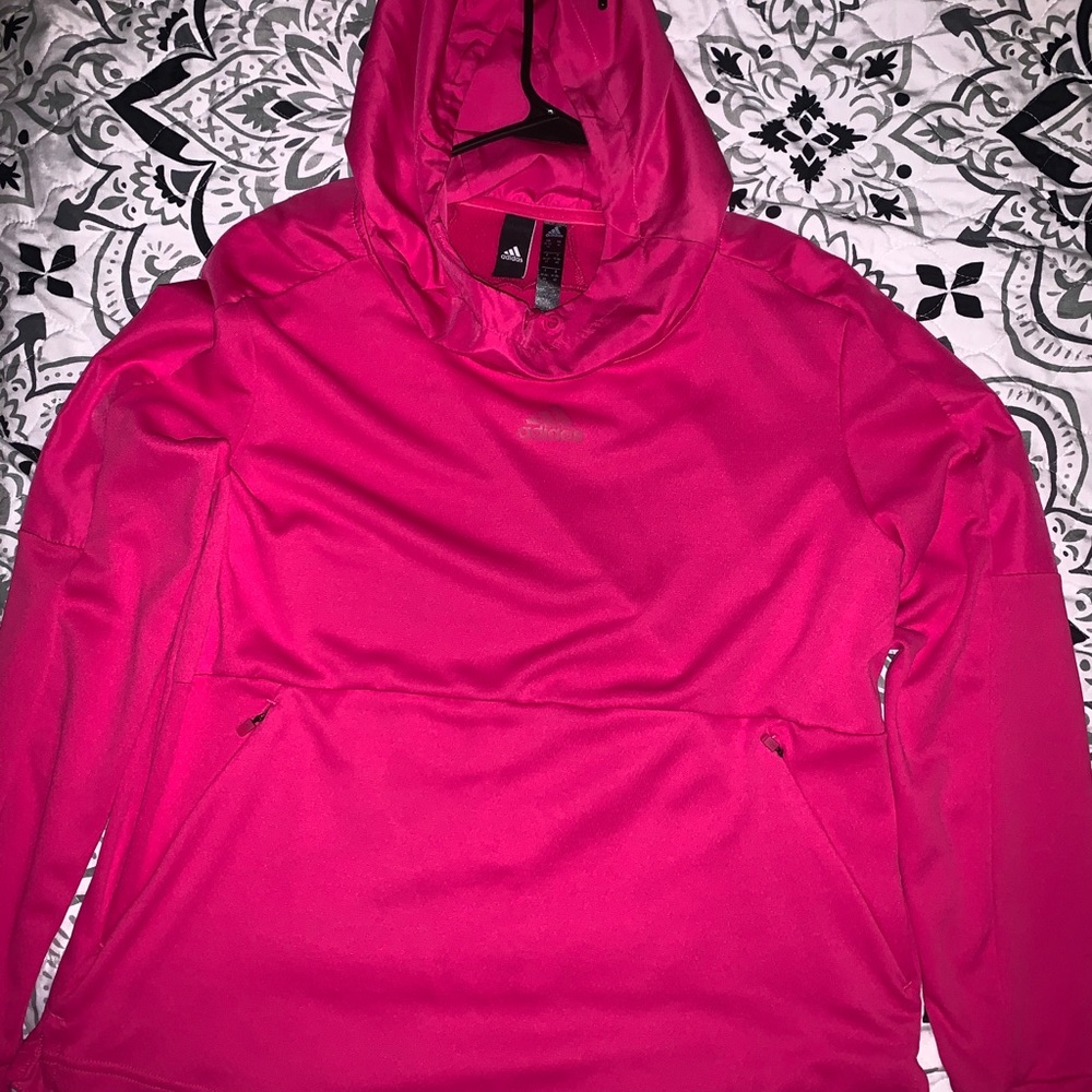 Bright Pink Adidas Active wear hoodie